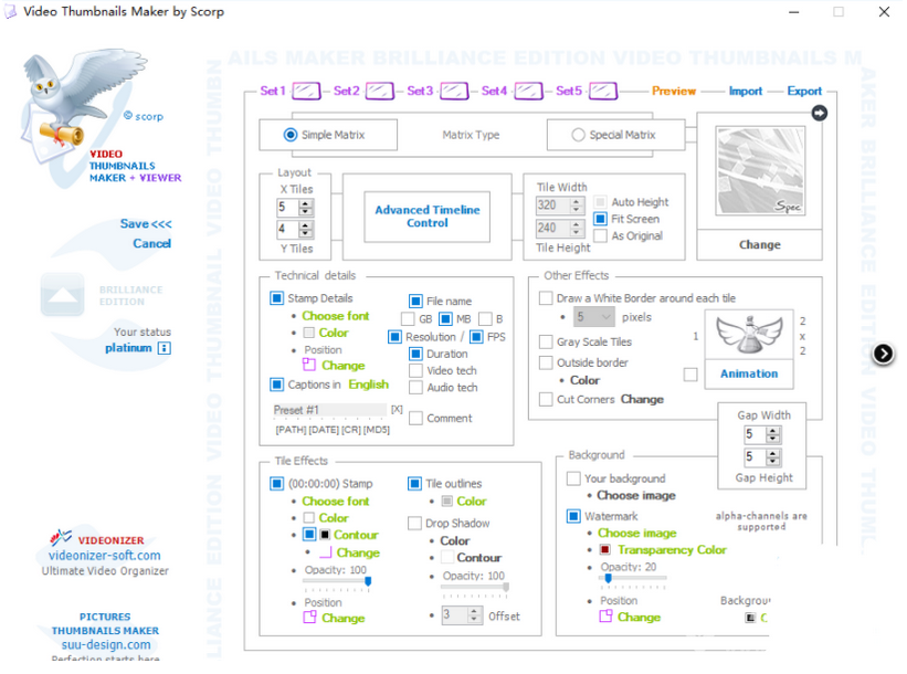 Video Thumbnails Maker Platinum